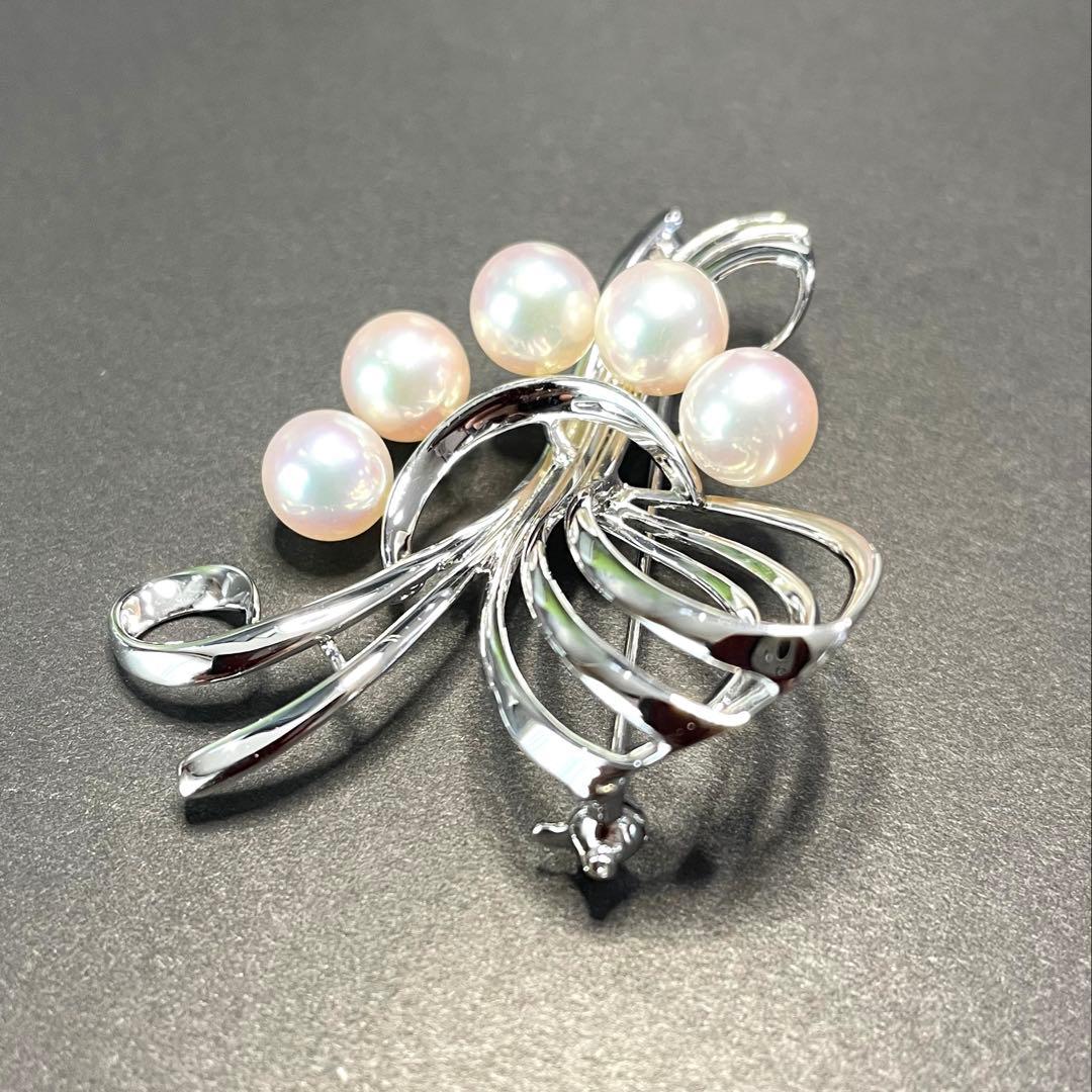 MIKIMOTO ブローチ　ミキモト　パールブローチ　入学式　卒業式　あこや真珠
