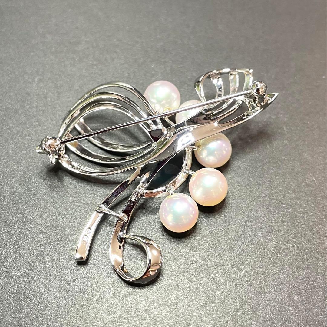 MIKIMOTO ブローチ　ミキモト　パールブローチ　入学式　卒業式　あこや真珠