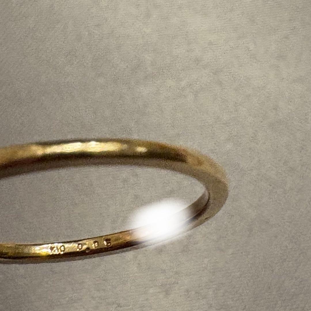 agete ハーフエタニティリング9号K10金ダイヤモンド 指輪 アガット三越