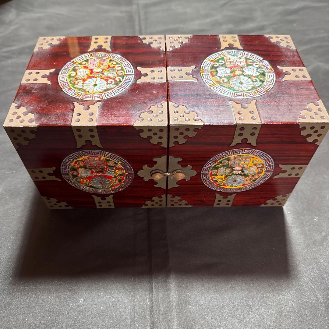 【残り1点、早い者勝ち】 韓国　螺鈿細工の小物入れ　オシャレ　レトロ　インテリア