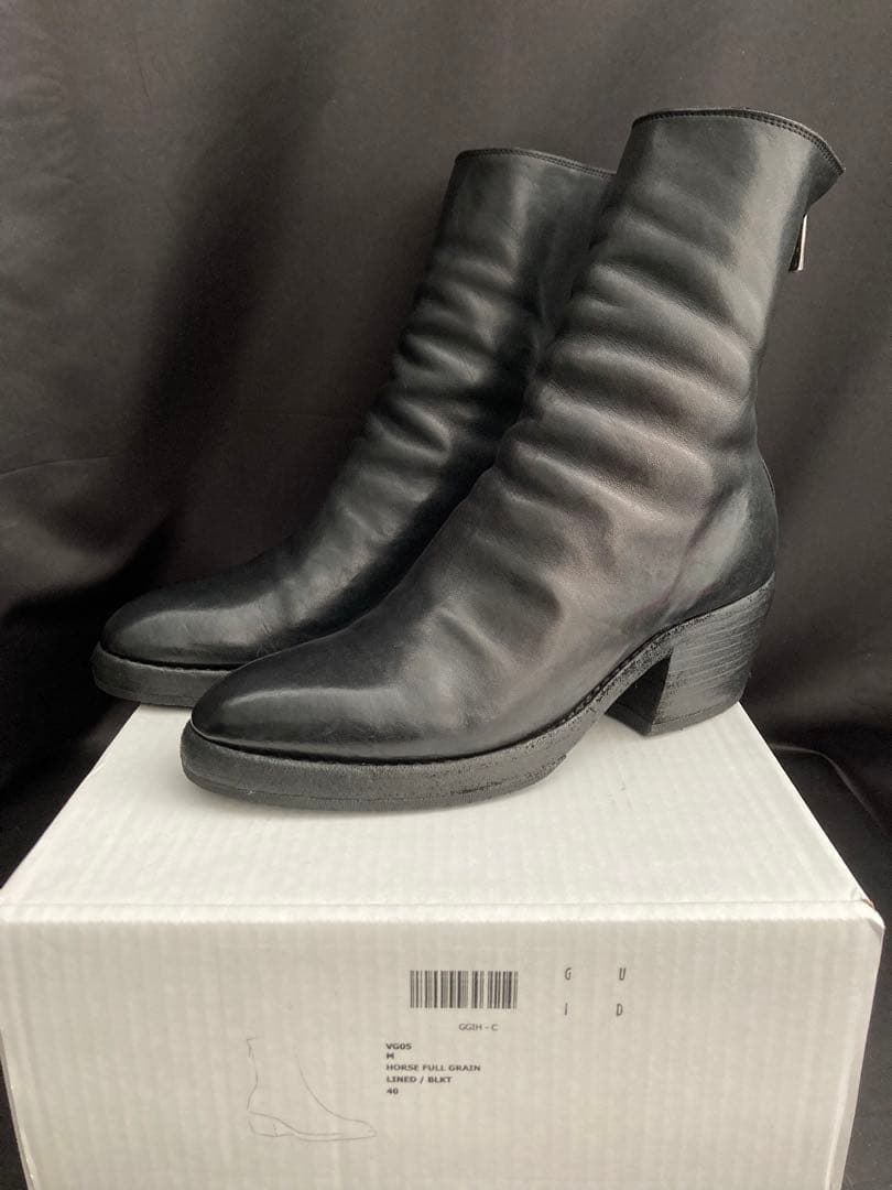 試着のみ　希少　GUIDI VG05 ホースフルグレイン　ポインテットトゥブーツ