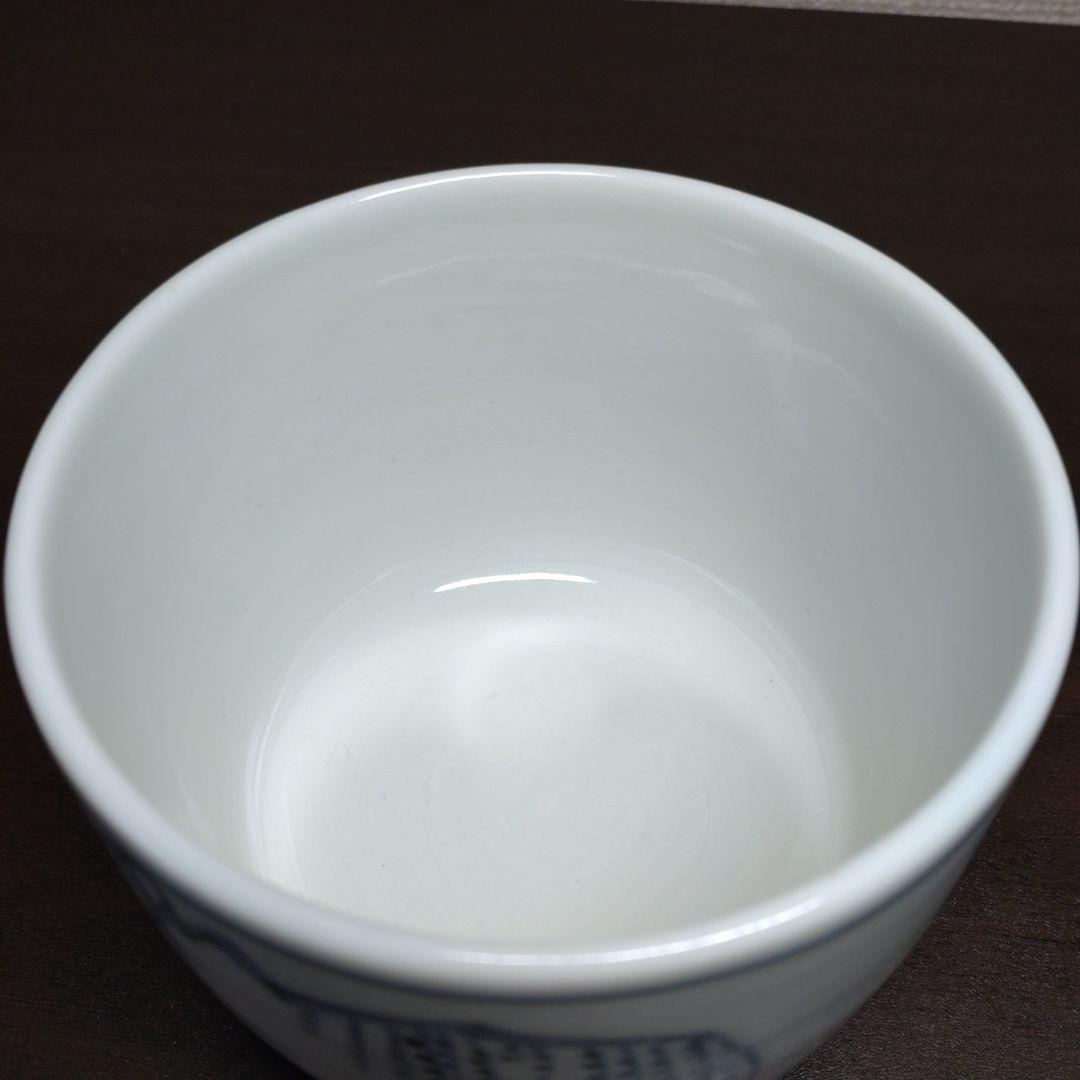 竹泉 款 染付 柳橋文 碗 合わせ箱