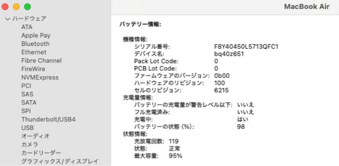 MacBook Air 13インチ M3 スペースグレー
