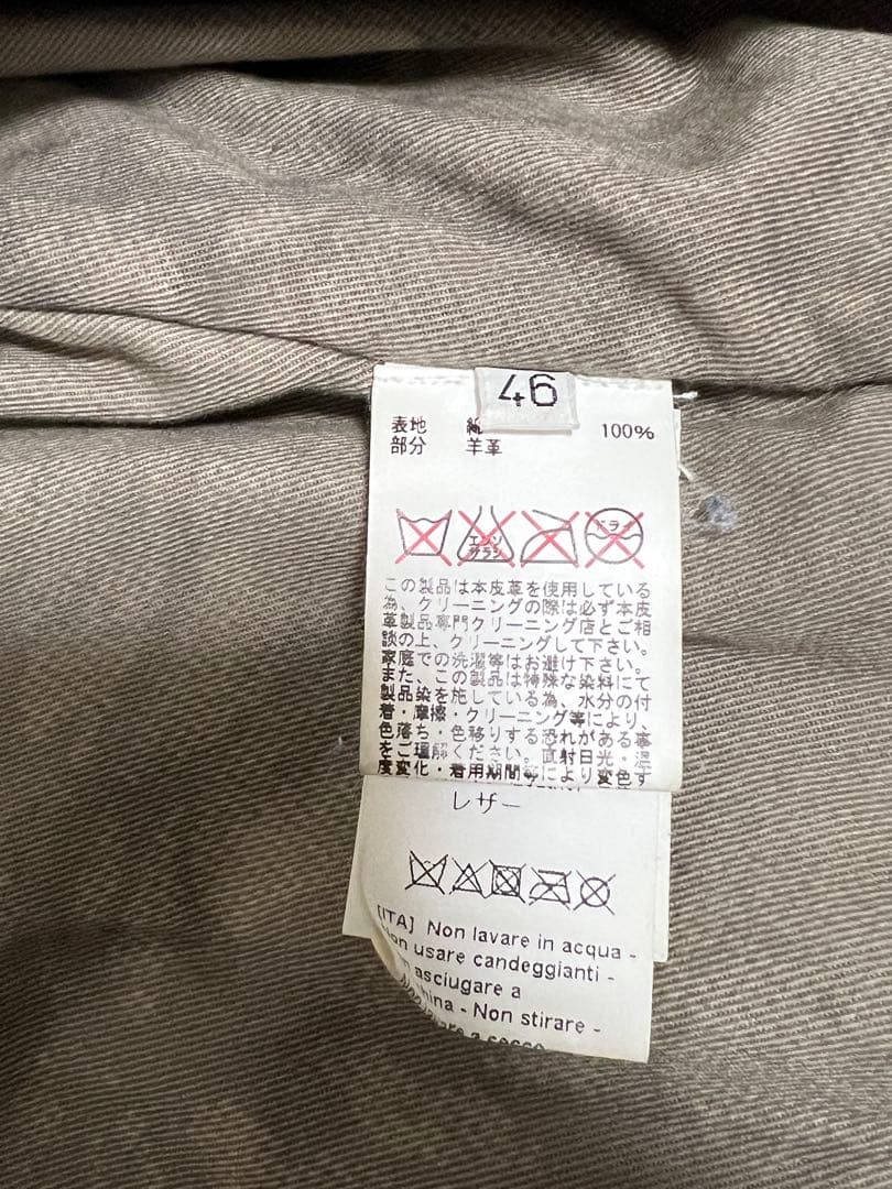 イタリア製 GIORGIO BRATO 46 レザーシングルライダース ブラック