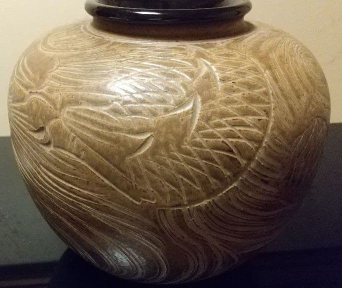 【骨董、貴重】龍神の壺 (高さ24、Φ26cm)