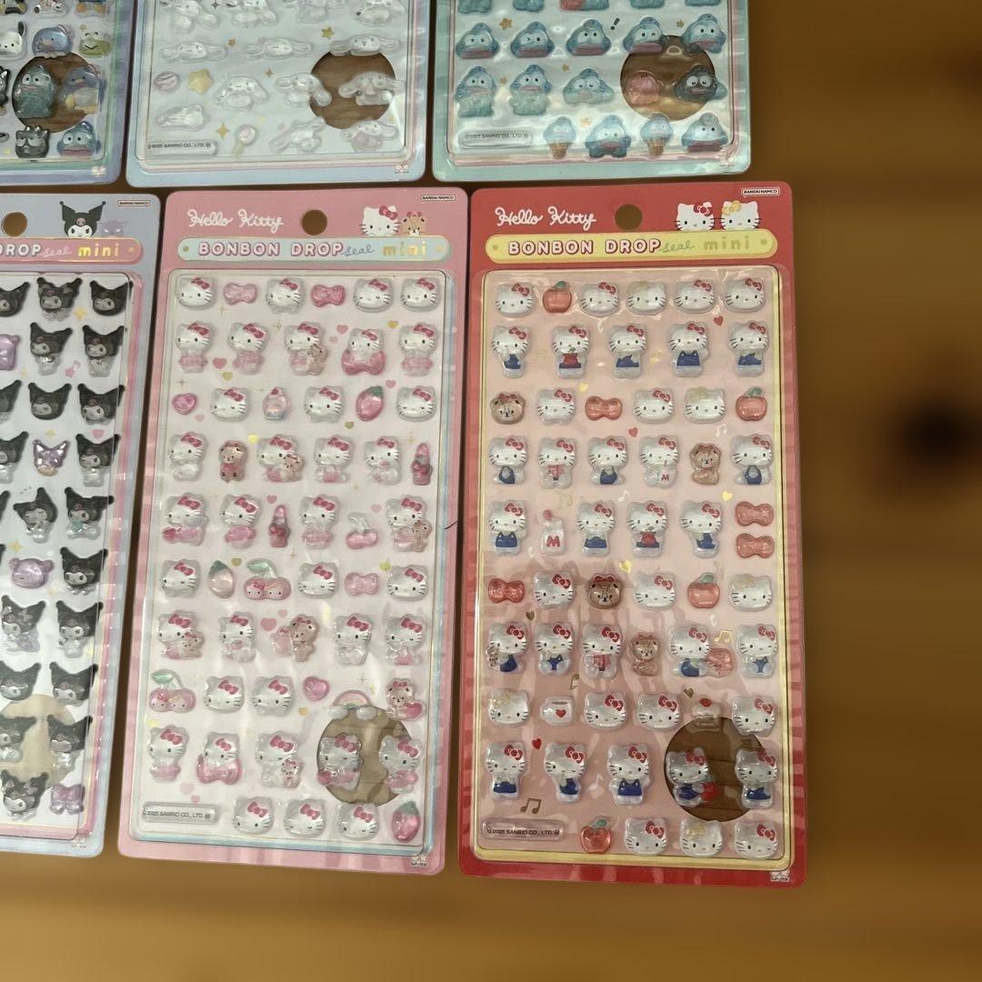 正規品　サンリオボンボンドロップシールミニ　7種