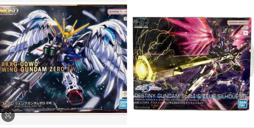 HG デスティニーゼウスシルエット&MGSD ウイングガンダムゼロew 2点