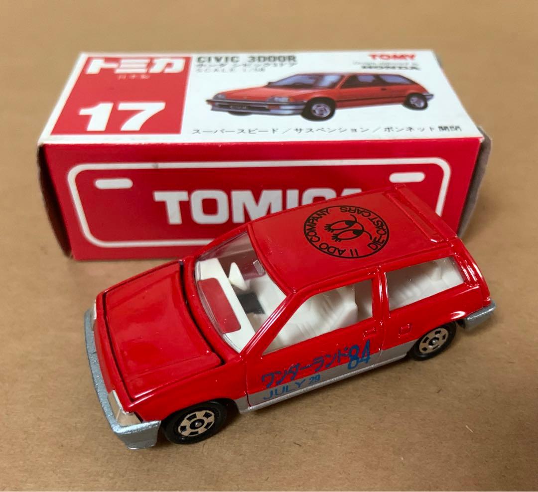 赤箱　トミカ17　アイアイアド　ホンダ シビック3ドア　日本製　ワンダーランド