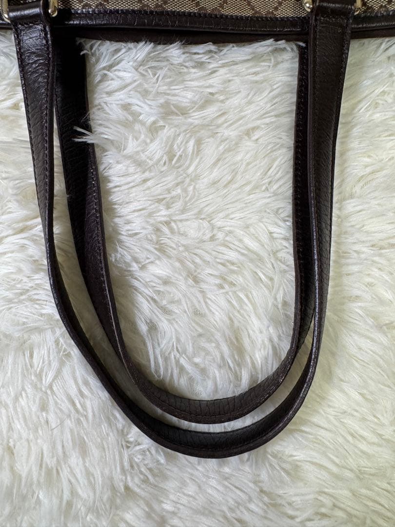 れ*な様 ✨美品✨グッチハンドバッグ GG柄シェリーライン　肩掛けベージュ系A4