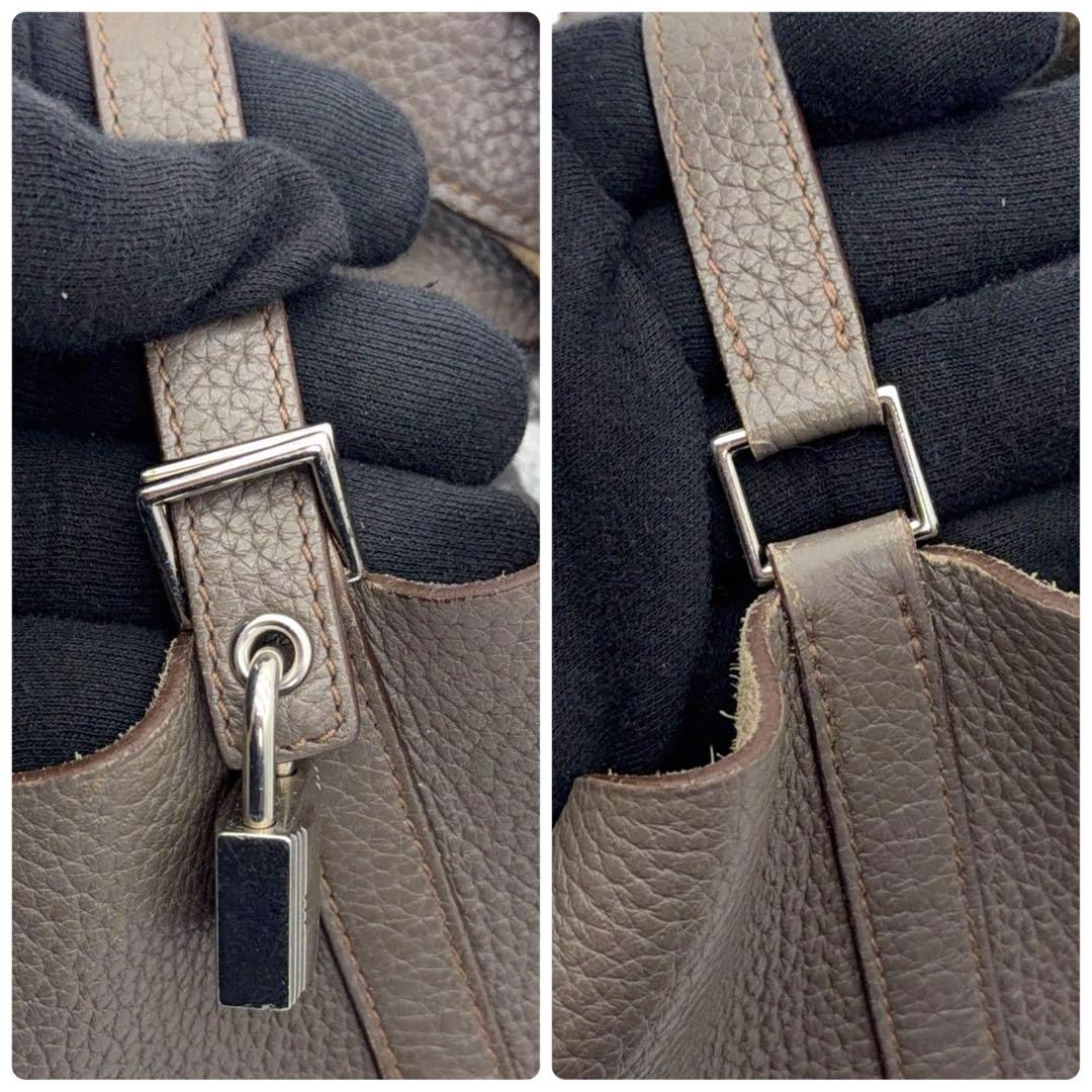 【美品】エルメス ピコタンロック MM トリヨン エタン ハンドバッグ