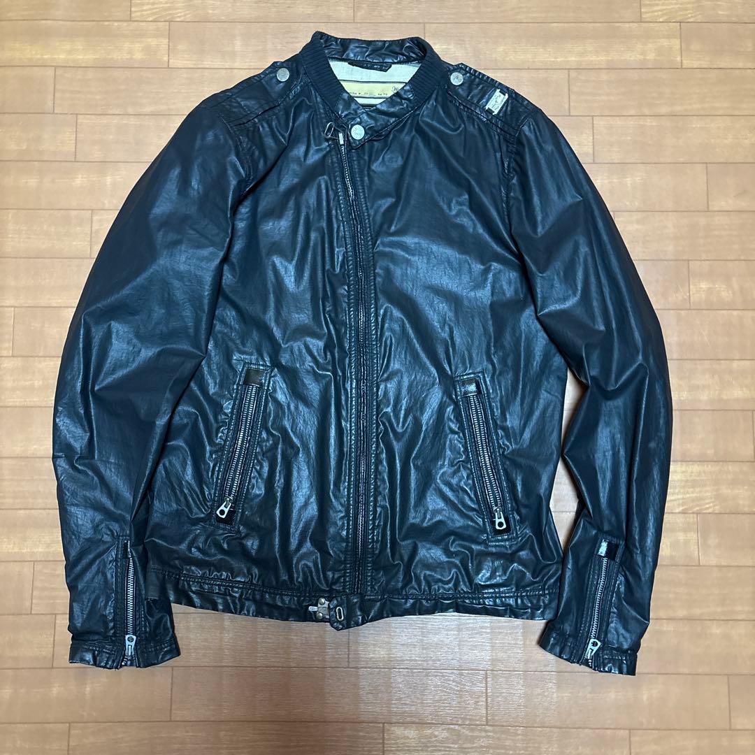 DIESEL ブラック レザー シングルライダース