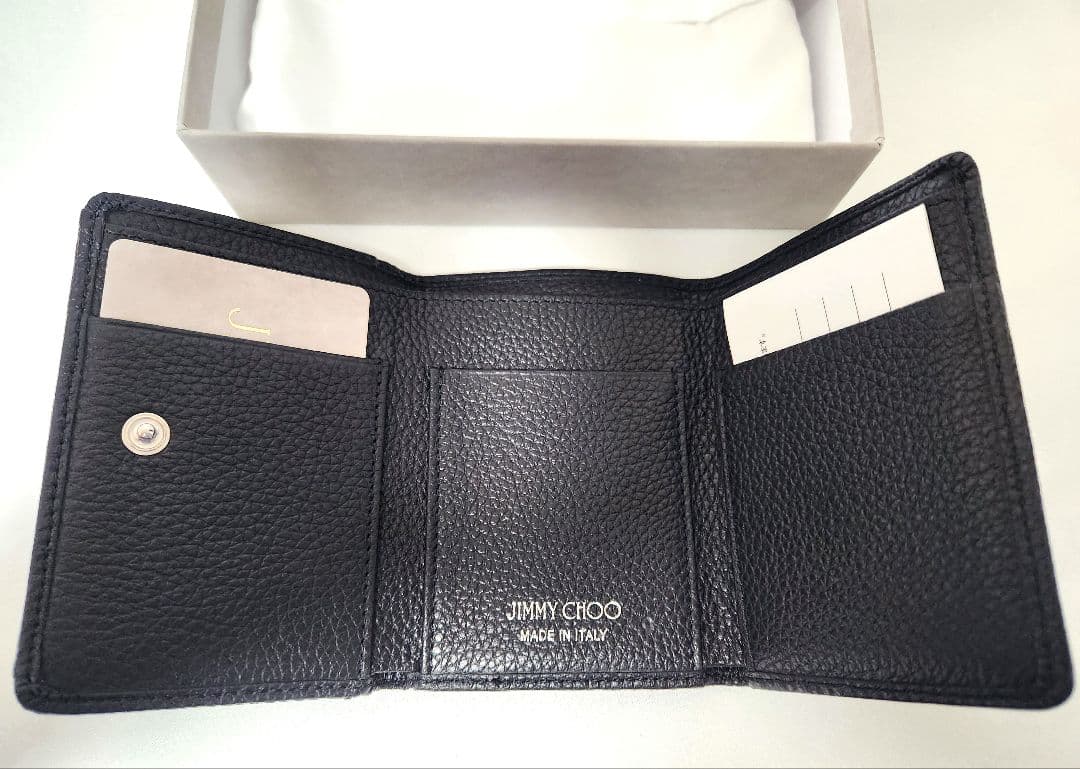 A*A様 JIMMY CHOO ブラック 三つ折り財布❤新品