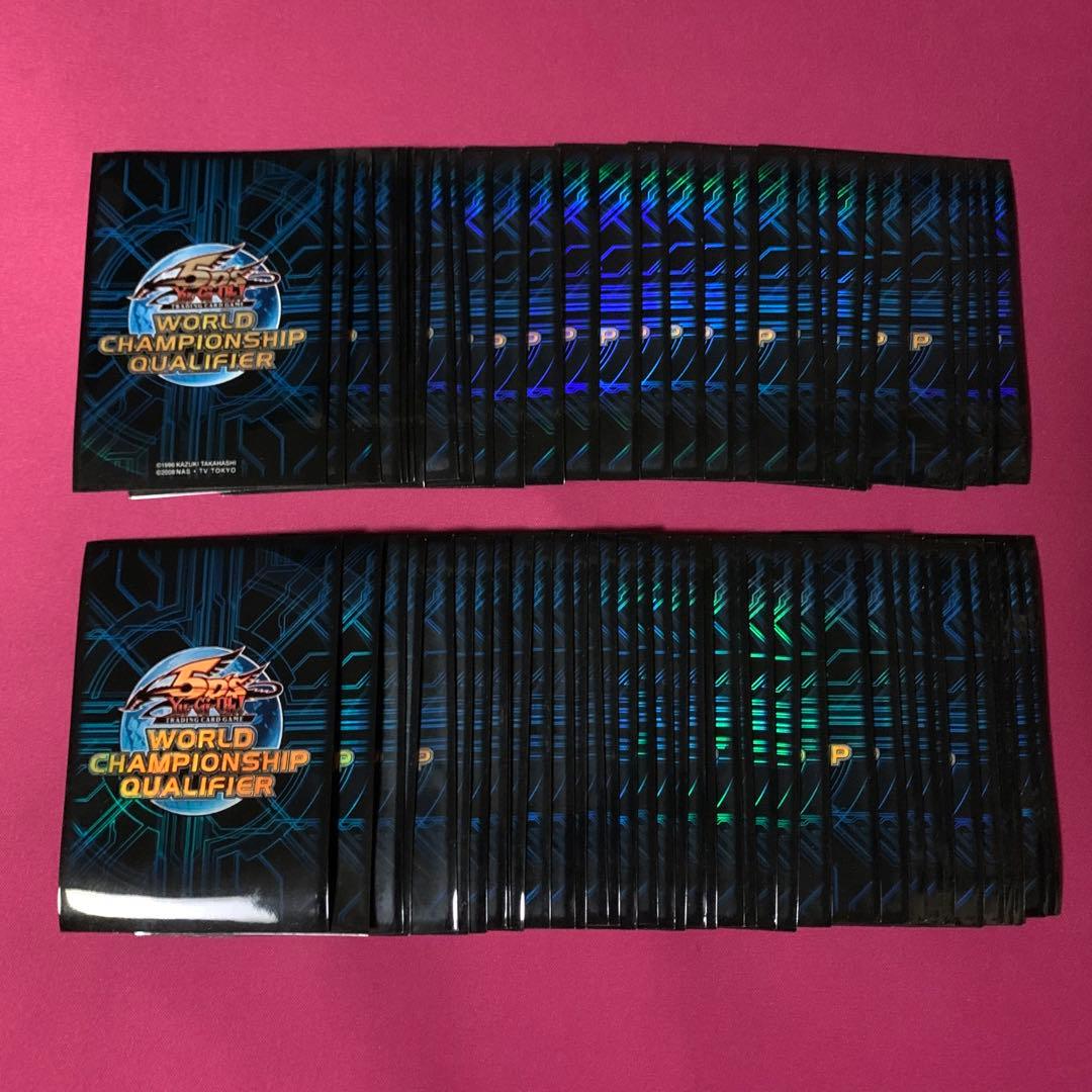 遊戯王 スリーブ WCQ 2010 青 70枚 プロテクター 竜の紋章