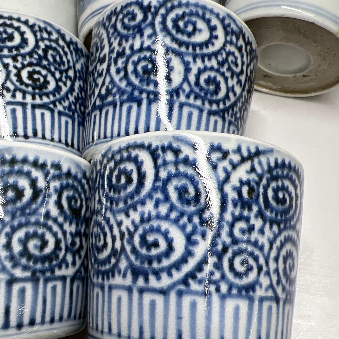 古伊万里　蛸唐草等　染付蕎麦猪口色々16点　東Y7-1224③タエトサ