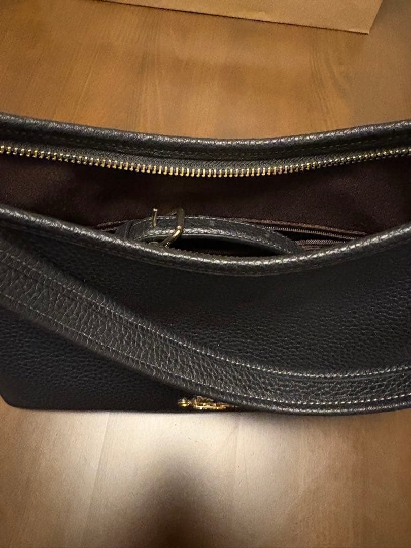 COACH 黒 レザー ショルダーバッグ