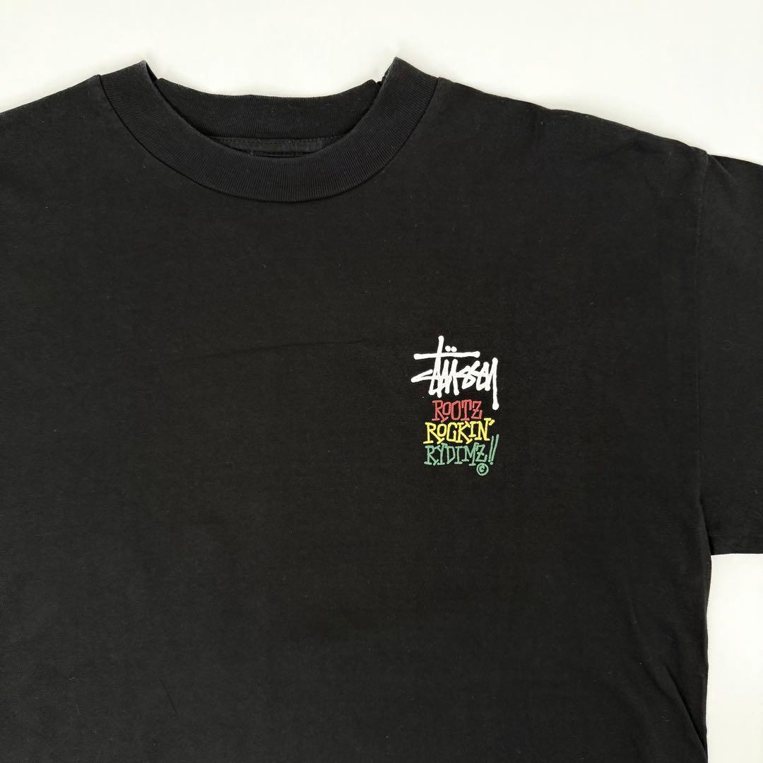 美品 old stussy 90s ビンテージ ラスタ シャドーマン Tシャツ