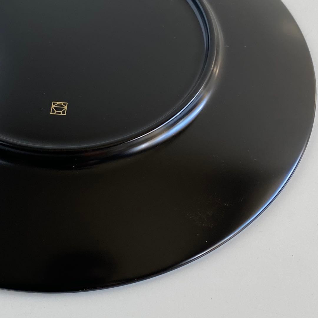 新品未使用品 山田平安堂 プレート大 2枚セット 海龍 飾皿 漆器