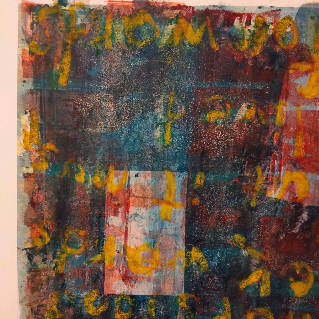 STREET Life 　ストリート・ライフ　　ペインティング　オイルインク　紙