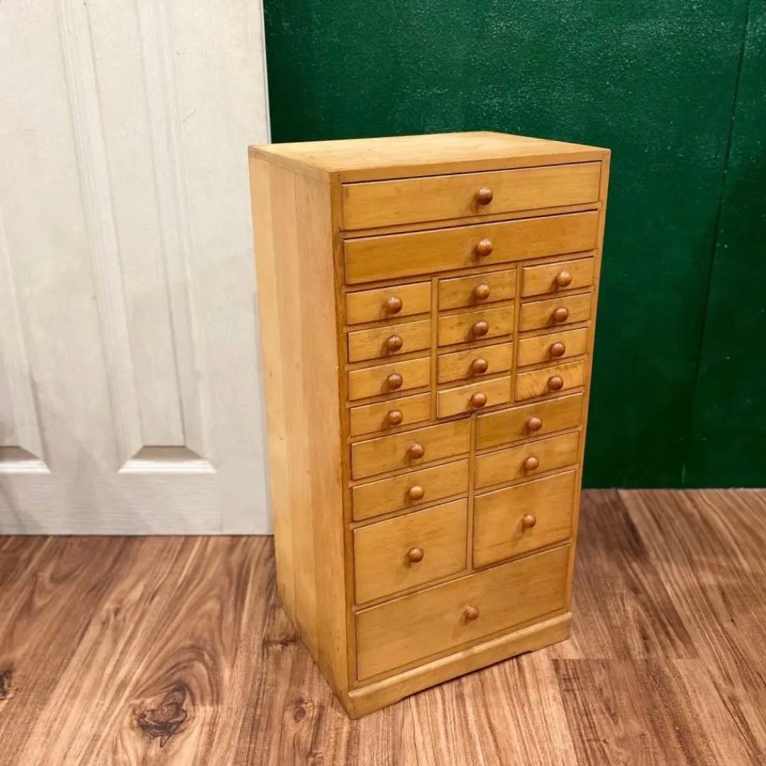 薬棚 薬箪笥 小引き出し 昭和レトロ 当時物 インテリア アンティーク 多収納