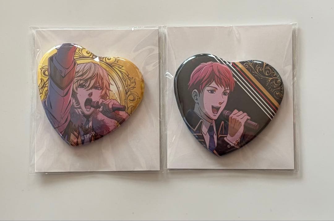 銀河英雄伝説　吟河詠雄伝説　ハート型　缶バッジ　ラインハルト　キルヒアイス