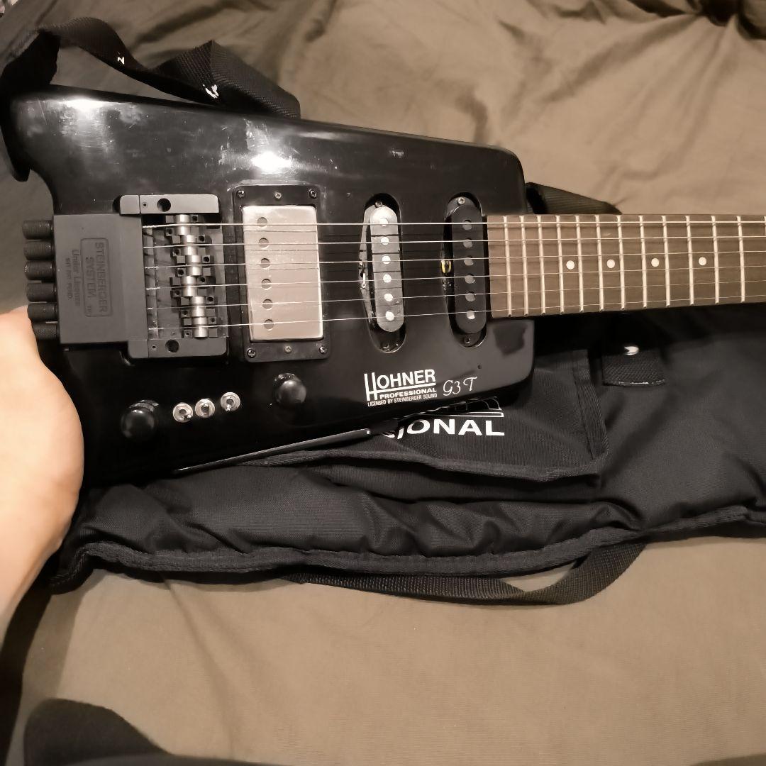 Hohner G3T エレキギター ブラック ケース付きsteinberger風