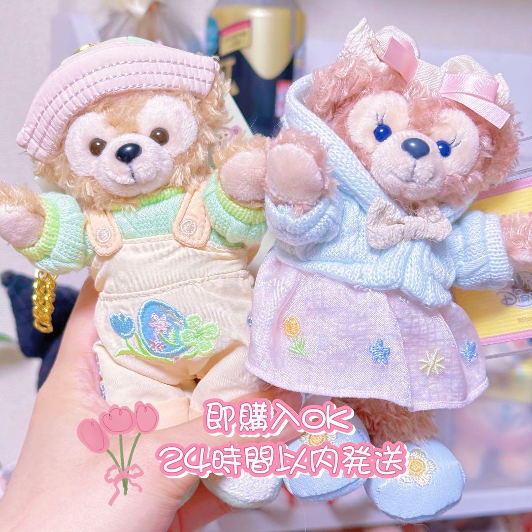 上海ディズニー新作 春日　ダッフィーシェリーメイ　ぬいぐるみキーチェーン