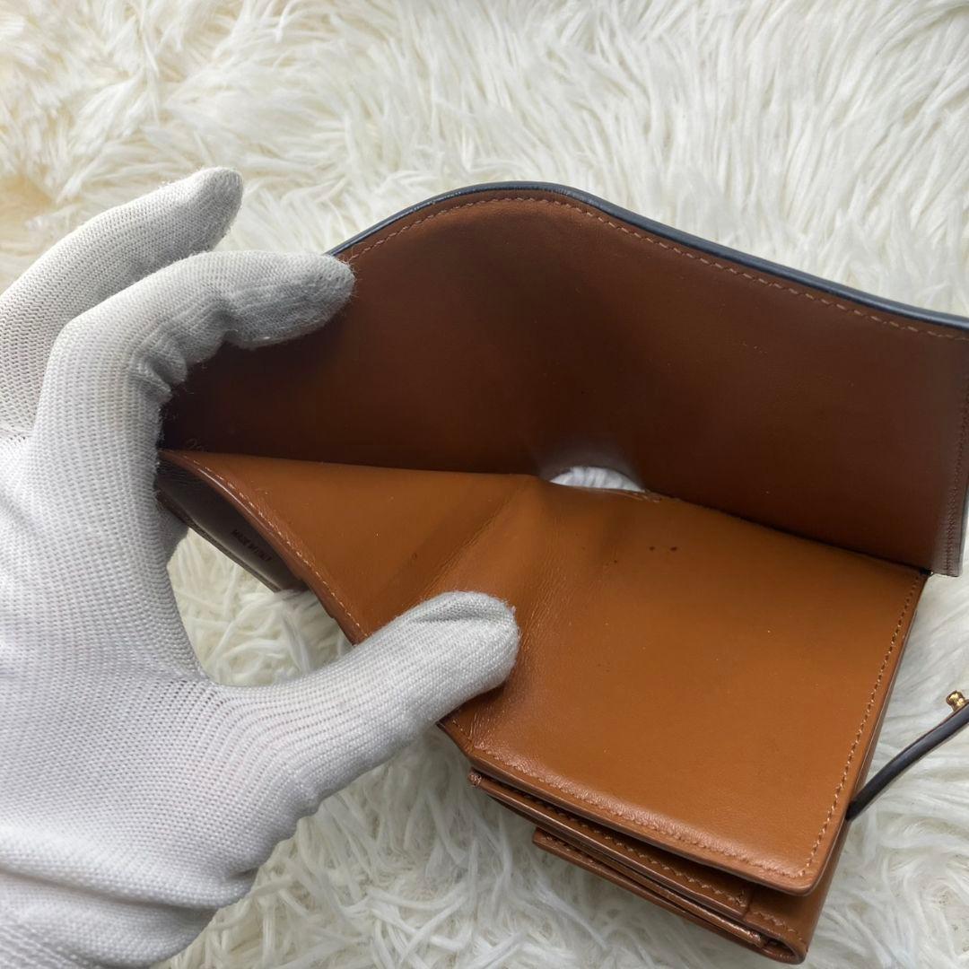 【美品✨人気】セリーヌ 折り財布 トリオンフキャンバス スモールストラップ