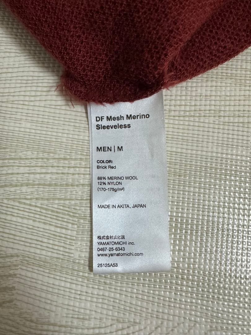 山と道 DF Mesh Merino Sleeveless Mens M サイズ