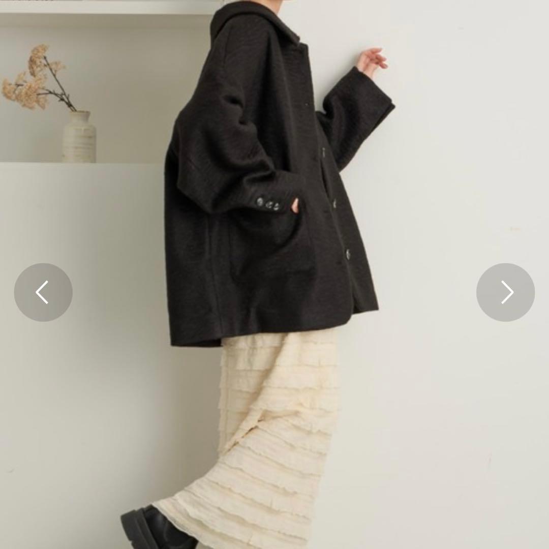 hinari ステンレスカラーシャギーミドルコート