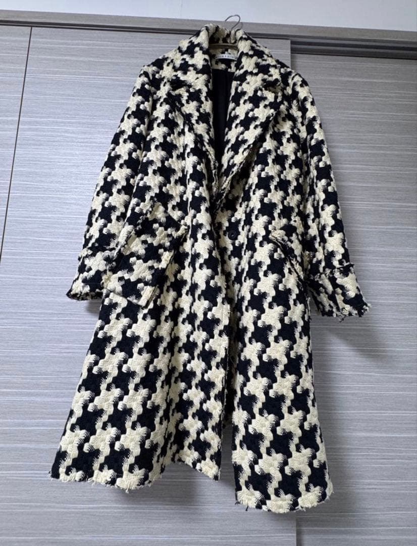alice + olivia コート　ハウンドトゥース　アリスアンドオリヴィア
