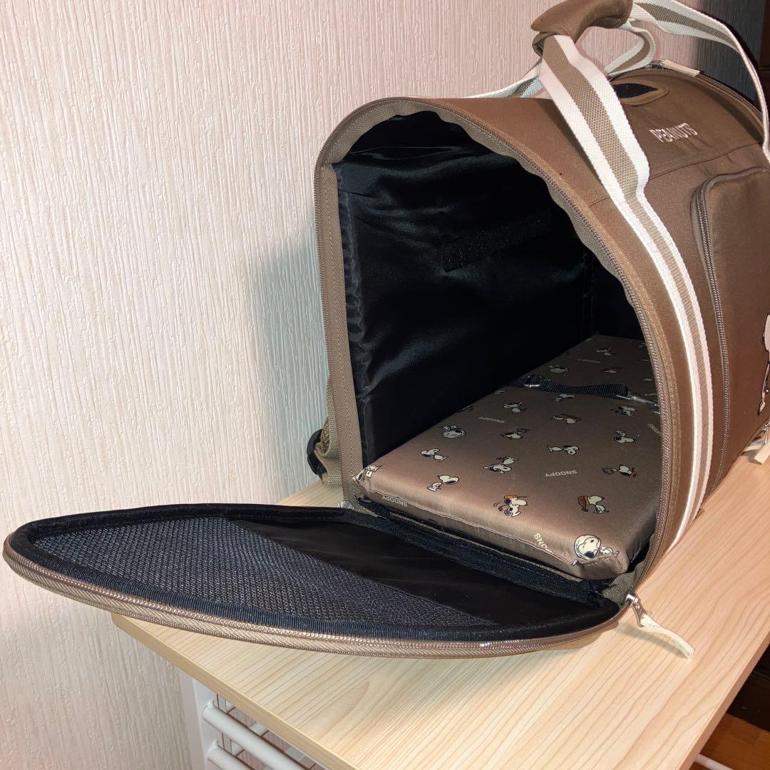 PEANUTS スヌーピー 犬用キャリーバッグ ブラウン