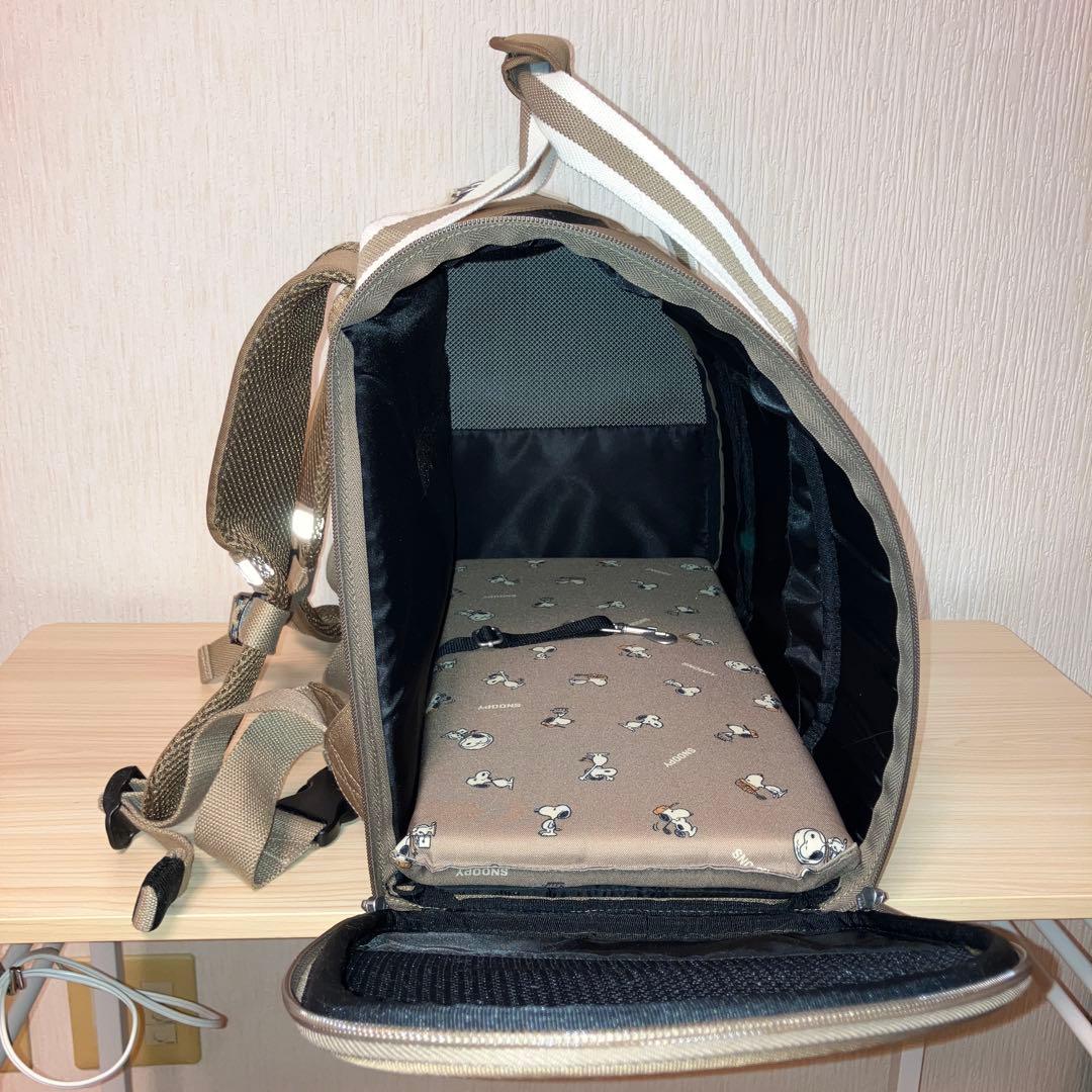 PEANUTS スヌーピー 犬用キャリーバッグ ブラウン