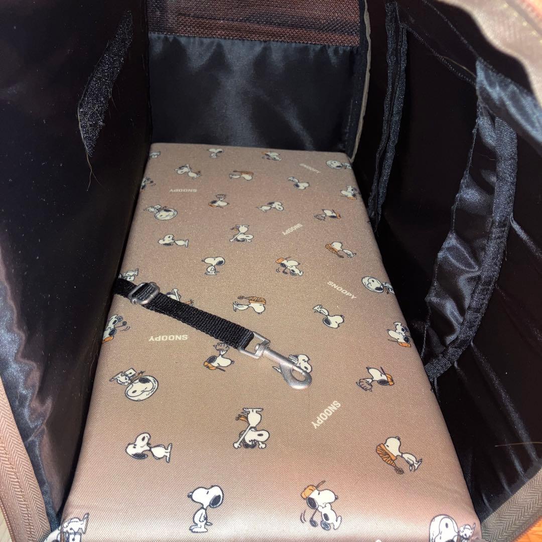 PEANUTS スヌーピー 犬用キャリーバッグ ブラウン