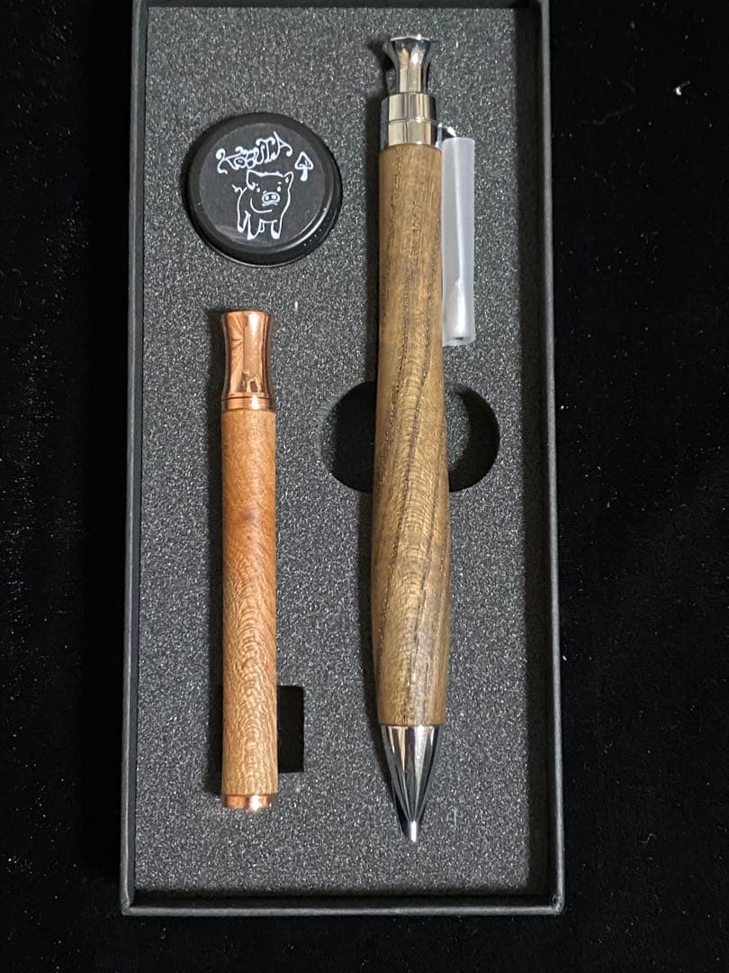 こぶた工房シャープペンシル 欅 ケヤキ 極上杢0.5mmケヤキ芯ケースセット