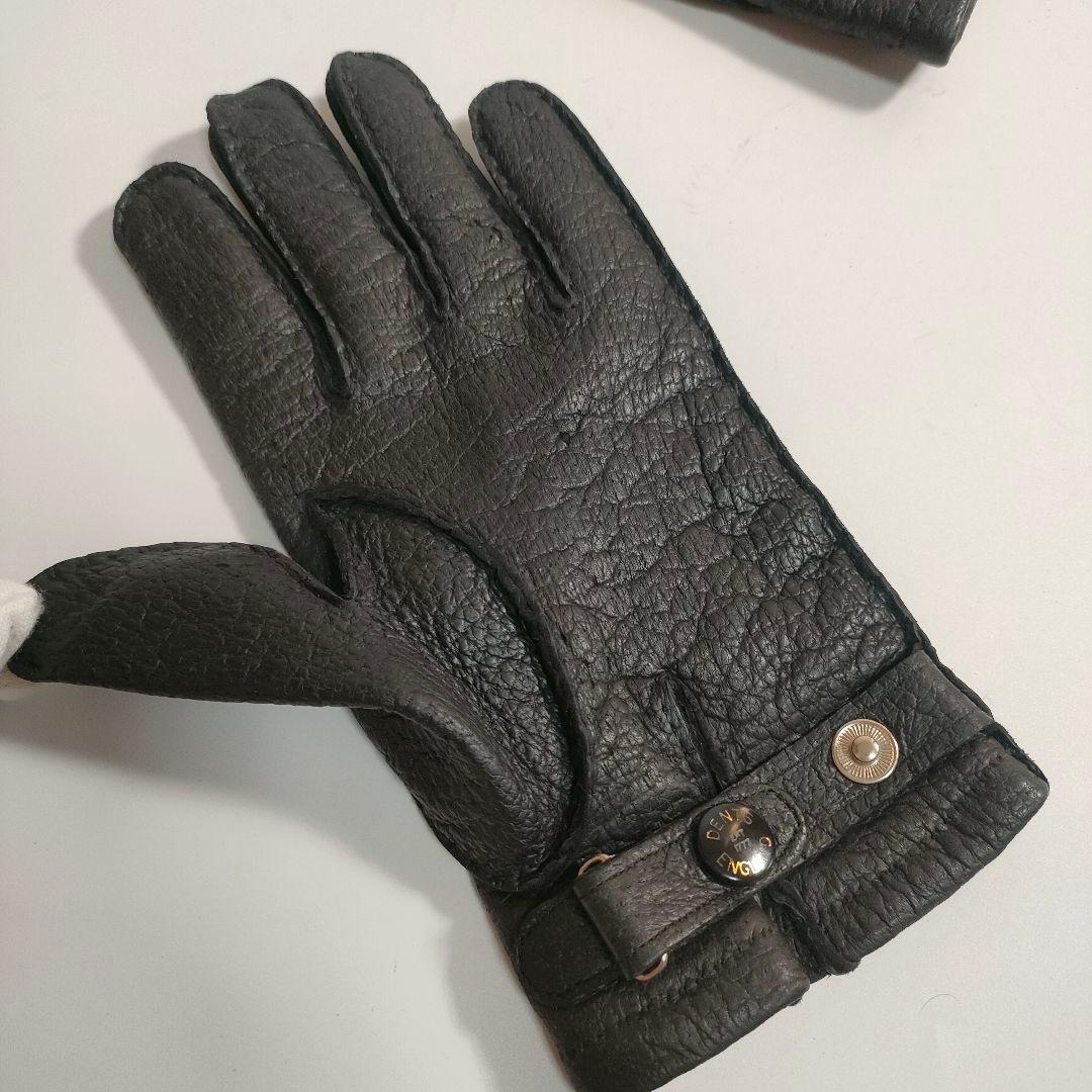 DENTS ペッカリー手袋 8 カシミアライニング 黒