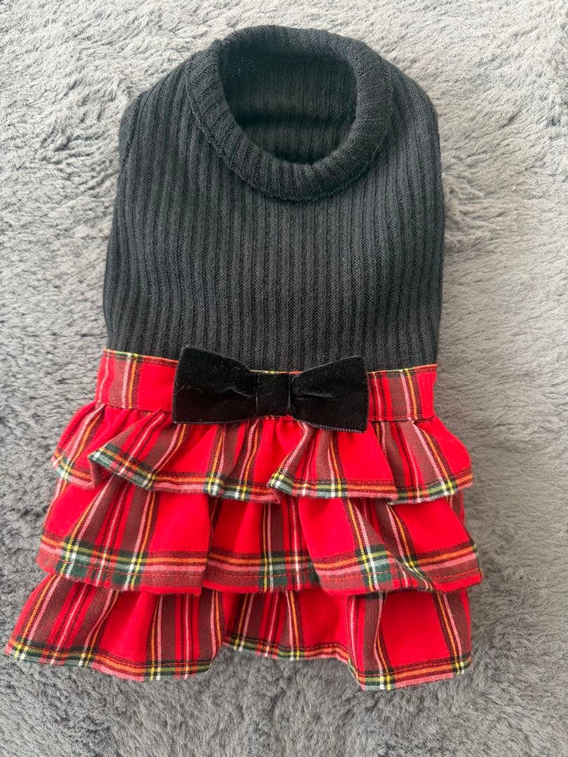 【確認用】クークチュール　ヒートワンピース　チェックワンピース　レッド　Mサイズ