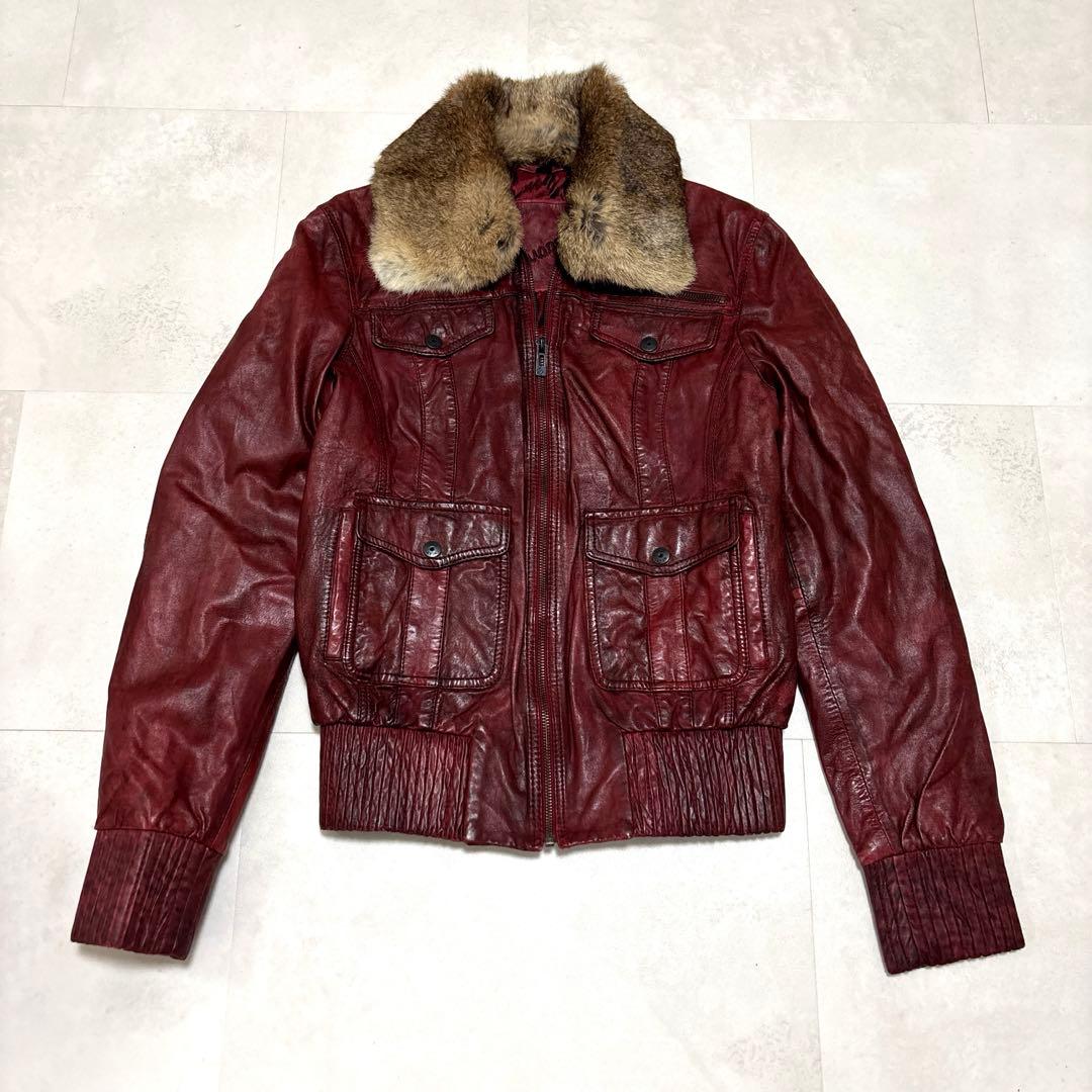 本日限定値下げ！US製 本革 リアルファー レザージャケット ギャル男 お兄系