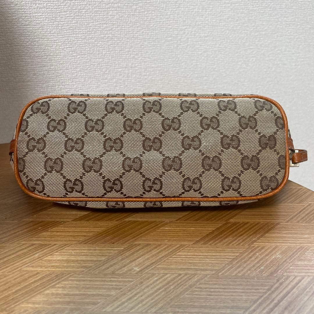 【美品】GUCCI ミニハンドバッグ　アクセサリーポーチ　GG柄　レザー