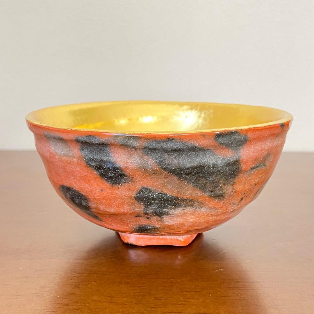 赤楽 嶋台茶碗　佐々木松楽　共箱入　茶道具　茶器　茶盌　伝統工芸品