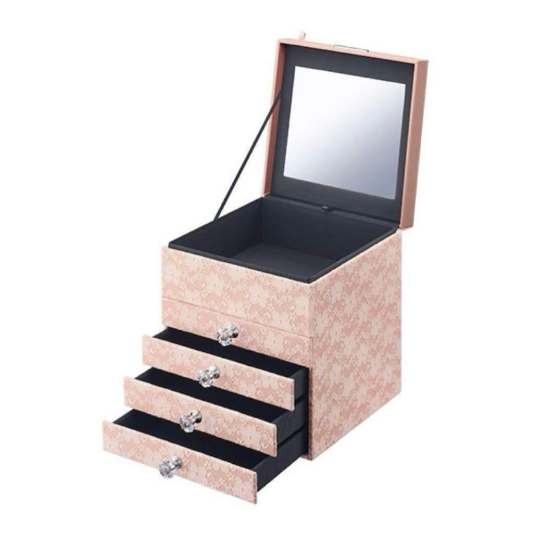 ジルスチュアート　JILLSTUART メイクアップボックス　ピンクレースリボン