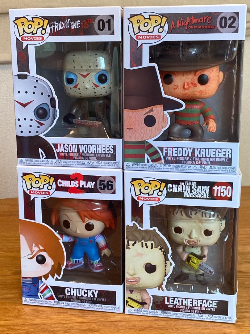 ホラー映画 怪人 フィギュア 4点セット ファンコポップ フレディ ジェイソン