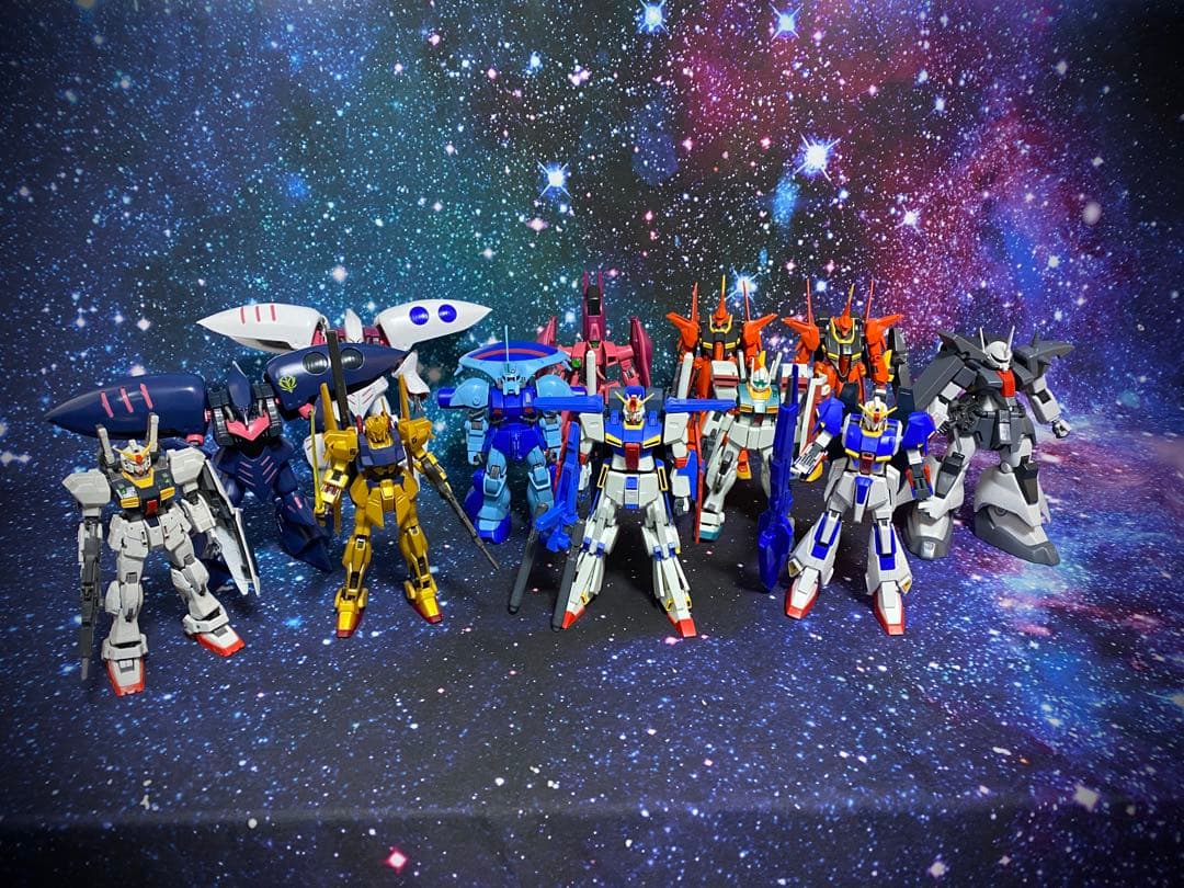 GUNPLA 1/144 HG ZZガンダム バウ キュベレイ ザクIII ジム