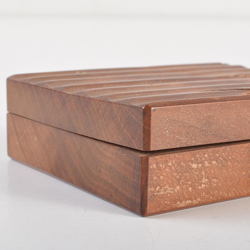 茶道具　内黒漆　桑　香合　時代箱　V　R6889