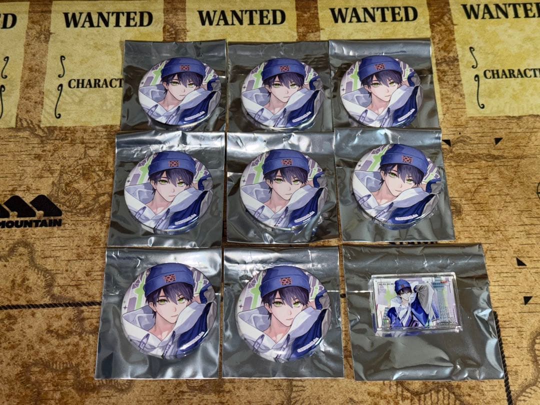 にじさんじ 剣持刀也 7大タワー 缶バッチ 8個 おまけ ご当地マグネット付き