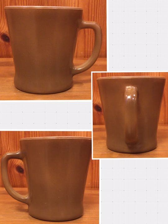 【コンディション良好】【2個セット】ファイヤーキングのマグカップ　茶色＆青緑色