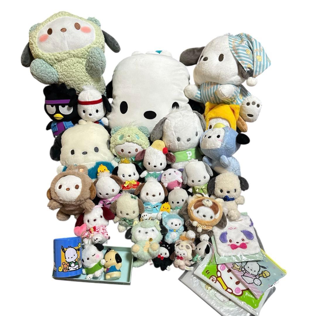 大量36個♡Sanrio ポチャッコぬいぐるみ＆貯金箱などグッズまとめ売り