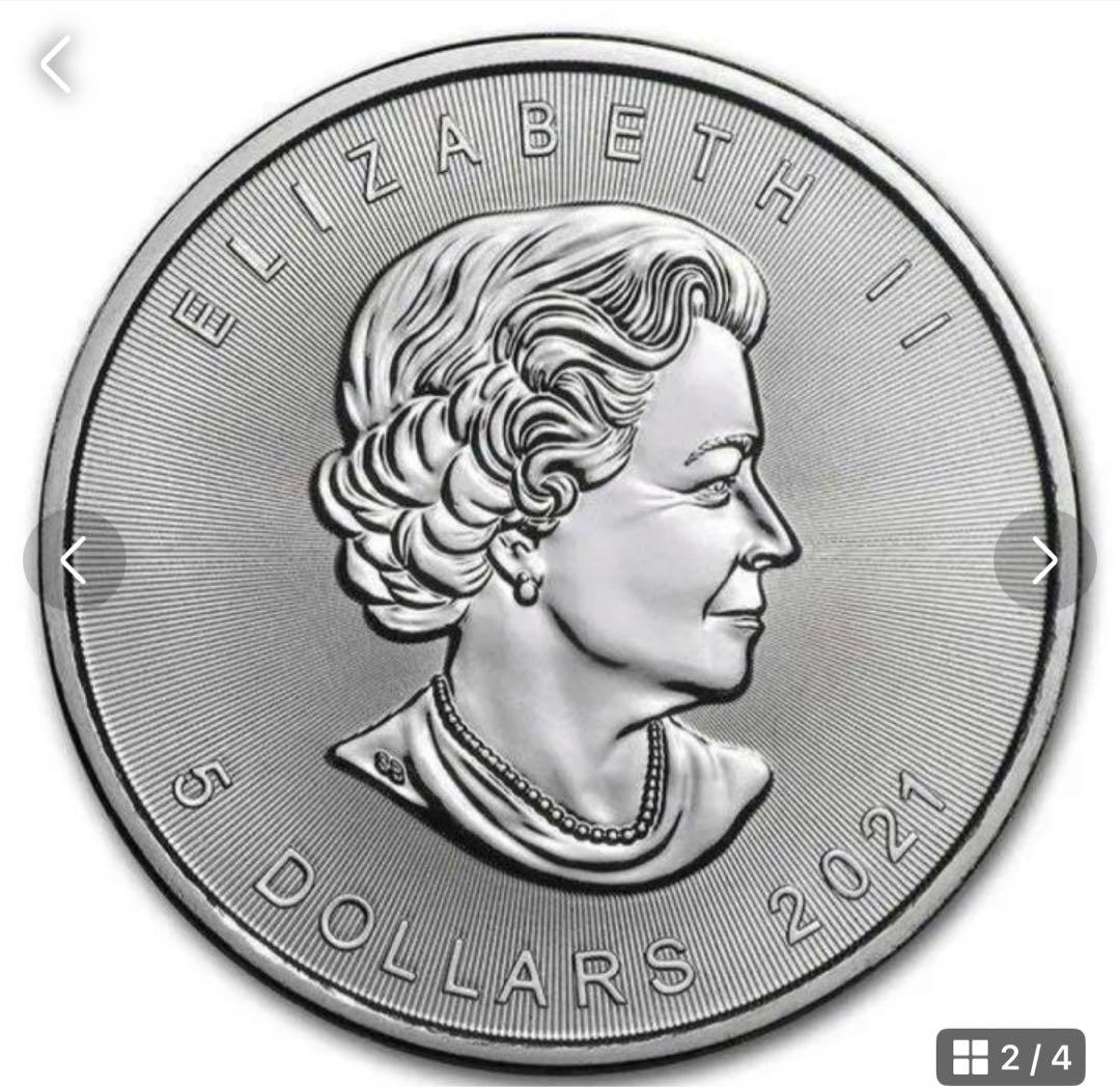 【メイプルリーフ銀貨1オンス2021年】 クリアケース入り3枚【新品未使用】