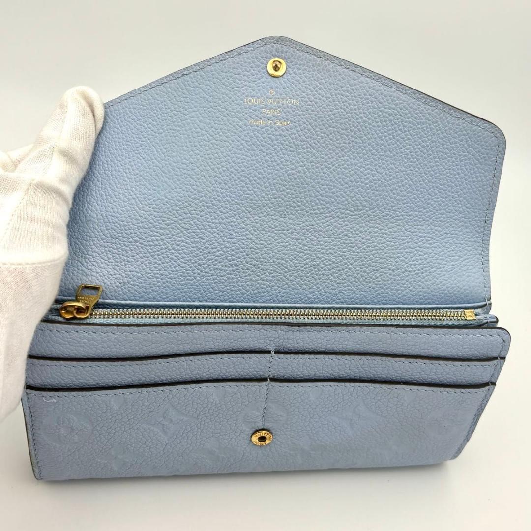 【日本限定】 ルイヴィトン アンプラント ポルトフォイユ サラ ブルー 長財布