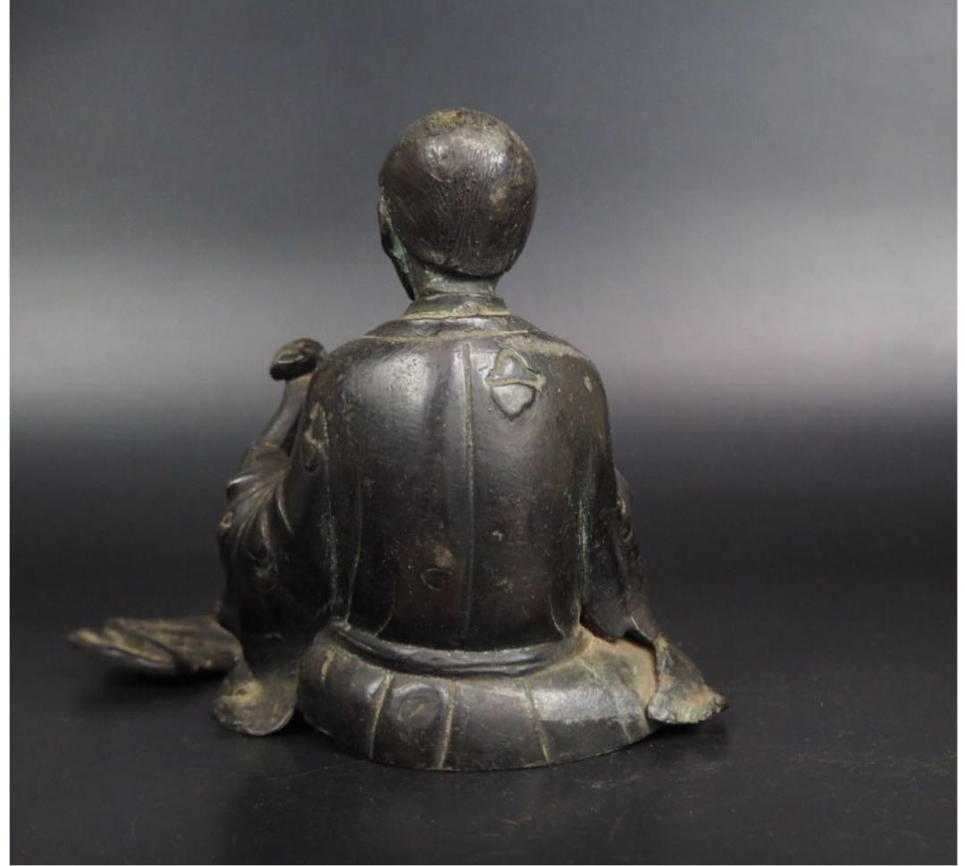 勝俣博　送料無料　時代物　良寛僧侶像　木箱付