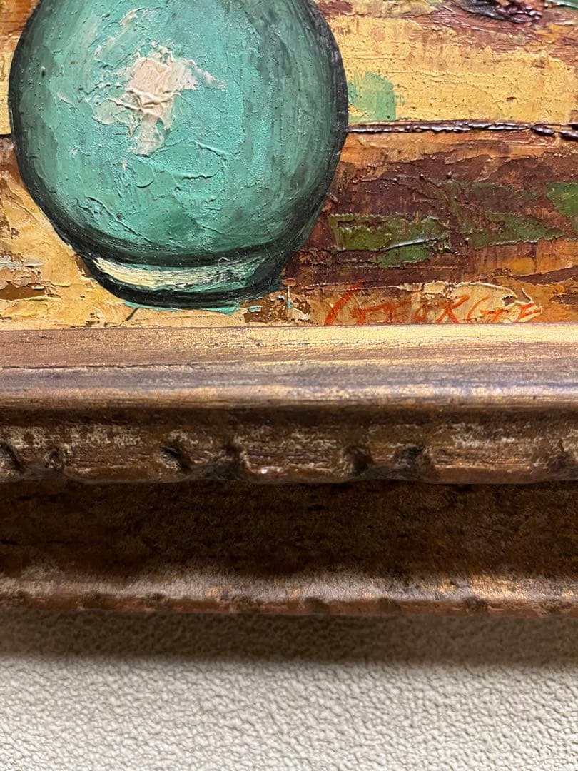 油絵　花　肉筆